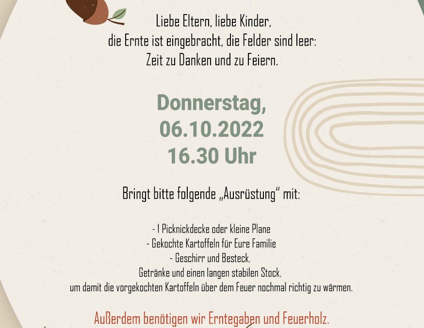 Erntedankfest auf dem Acker